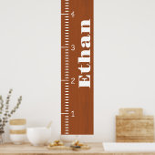 Gepersonaliseerde menselijke groei grafiek liniaal poster (Keuken)