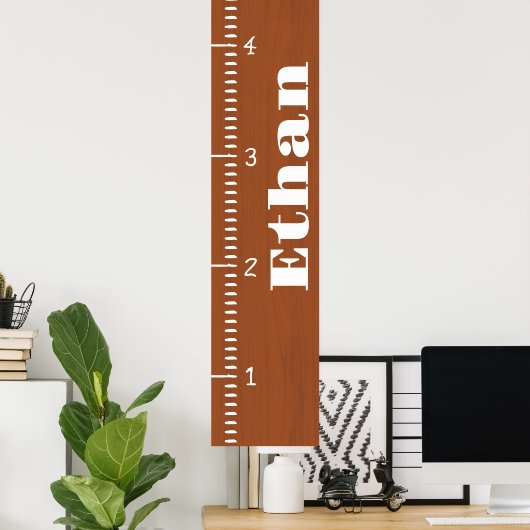 Gepersonaliseerde menselijke groei grafiek liniaal poster (Thuiskantoor)