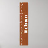 Gepersonaliseerde menselijke groei grafiek liniaal poster (Voorkant)