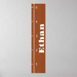 Gepersonaliseerde menselijke groei grafiek liniaal poster