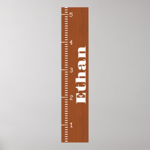 Gepersonaliseerde menselijke groei grafiek liniaal poster