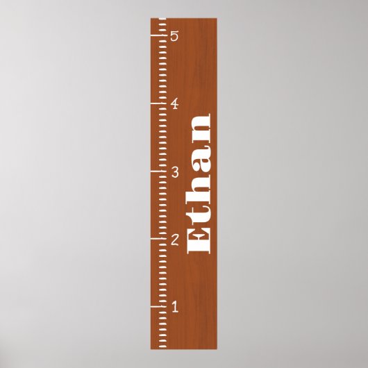 Gepersonaliseerde menselijke groei grafiek liniaal poster (Voorkant)