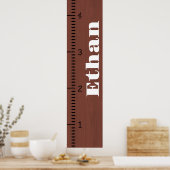 Gepersonaliseerde menselijke groei grafiek liniaal poster (Keuken)