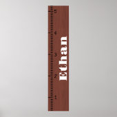 Gepersonaliseerde menselijke groei grafiek liniaal poster (Voorkant)