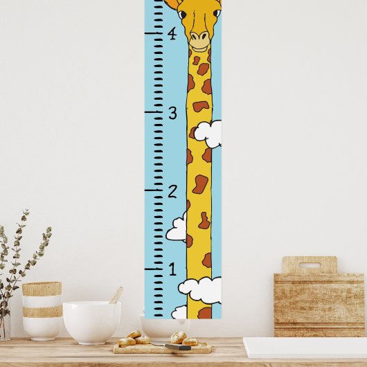 Gepersonaliseerde menselijke groei grafiek liniaal poster (Keuken)