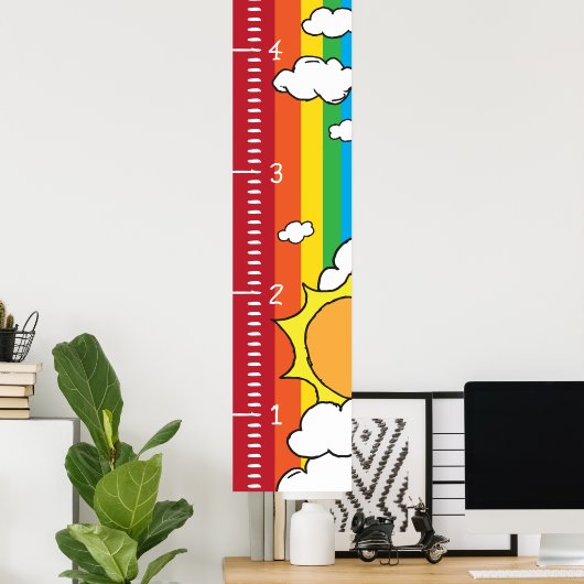 Gepersonaliseerde menselijke groei grafiek liniaal poster (Thuiskantoor)