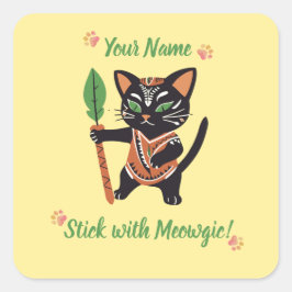 Gepersonaliseerde Meowgic Cat Sticker Gift!