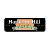 Gepersonaliseerde Merk Honey Jar Etiket (Voorkant)