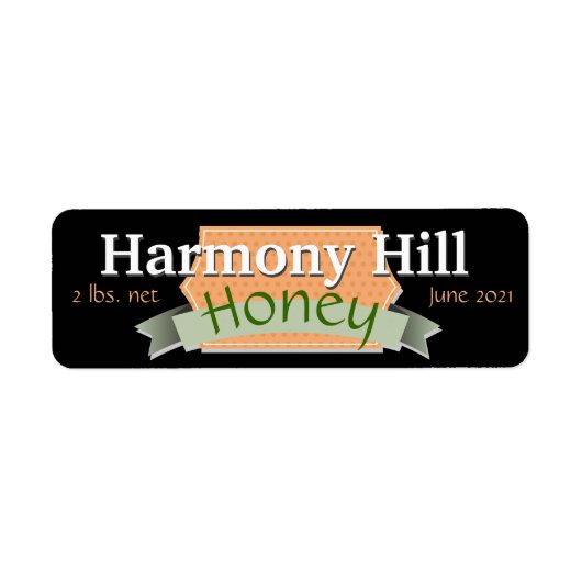 Gepersonaliseerde Merk Honey Jar Etiket (Voorkant)