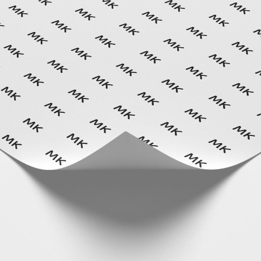 Gepersonaliseerde merk initialen Logo Text Busines Cadeaupapier (Hoek)
