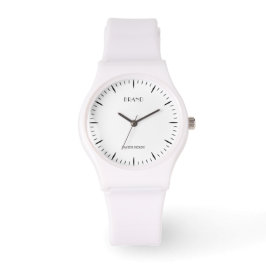 Gepersonaliseerde merk Silicone Strap Wit Horloge