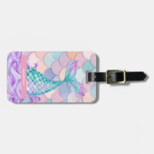 Gepersonaliseerde Mermaid Dreams en Glitter Gleam Bagagelabel (Voorkant horizontaal)
