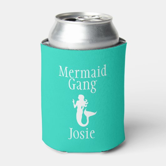 Gepersonaliseerde Mermaid Gang Koelbox Blikjeskoeler (Blikje Voorkant)