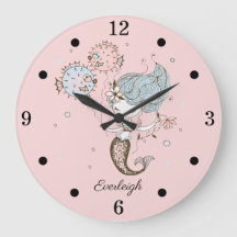 Gepersonaliseerde Mermaid Girl's Nursery Pink
