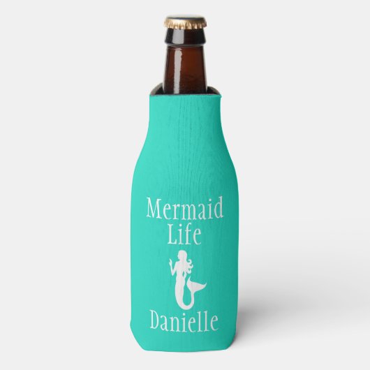 Gepersonaliseerde Mermaid Life Bottle Cooler (Fles Voorkant)
