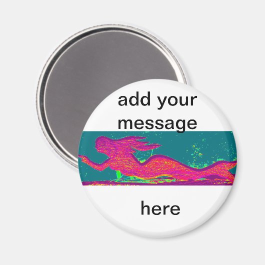 gepersonaliseerde mermaid magnet (Voorkant / Achterkant)