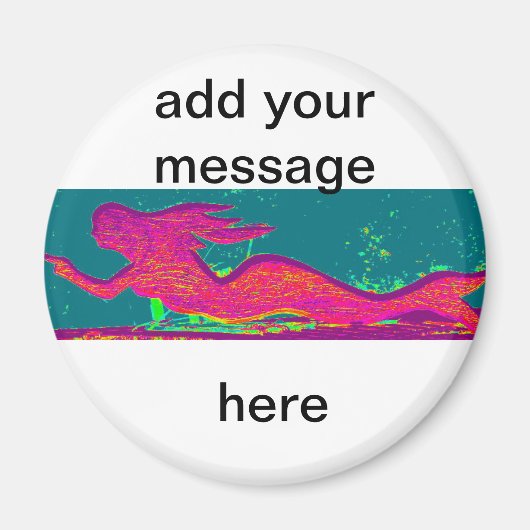 gepersonaliseerde mermaid magnet (Voorkant)
