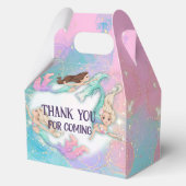 Gepersonaliseerde Mermaid Party Boxes Bedankdoosjes (Achterkant)