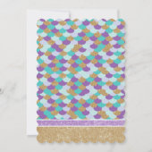 Gepersonaliseerde Mermaid verjaardagsfeestje Kaart (Achterkant)