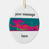 gepersonaliseerde mermaïde versiering keramisch ornament (Rechts)