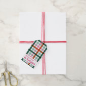 Gepersonaliseerde Merry and Bright Christmas Gift  Cadeaulabel (Met Touw)