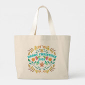 GEPERSONALISEERDE MERRY CHRISTMAS 2023 GROTE TOTE BAG (Achterkant)