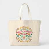 GEPERSONALISEERDE MERRY CHRISTMAS 2023 GROTE TOTE BAG (Voorkant)