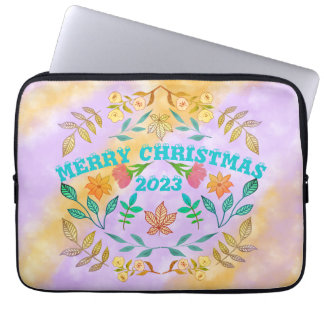 GEPERSONALISEERDE MERRY CHRISTMAS 2023 LAPTOP SLEEVE