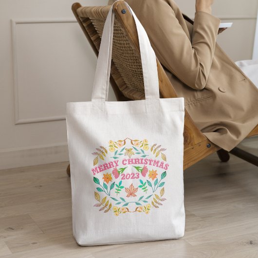 GEPERSONALISEERDE MERRY CHRISTMAS 2023 TOTE BAG