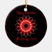 Gepersonaliseerde Merry Christmas Abstracte Prism  Keramisch Ornament (Voorkant)
