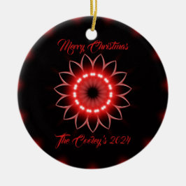 Gepersonaliseerde Merry Christmas Abstracte Prism  Keramisch Ornament