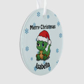 Gepersonaliseerde Merry Christmas Acryl Ornament (voorkant)