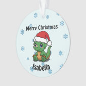 Gepersonaliseerde Merry Christmas Acryl Ornament (voorkant)