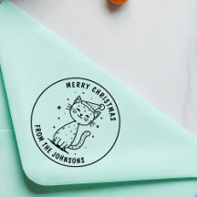 Gepersonaliseerde Merry Christmas Cat Schattigee V