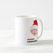 Gepersonaliseerde Merry Christmas Custom Baby Face Koffiemok (Voorkant rechts)