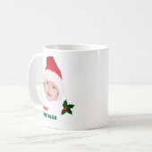 Gepersonaliseerde Merry Christmas Custom Baby Face Koffiemok (Voorkant links)