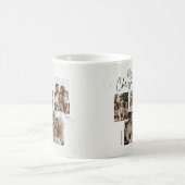 Gepersonaliseerde Merry Christmas Four-Photo Colla Koffiemok (Center)