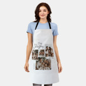 Gepersonaliseerde Merry Christmas Four-Photo Colla Schort (Gedragen)