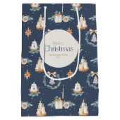 Gepersonaliseerde Merry Christmas Gift Bag Medium Cadeauzakje (Achterkant)