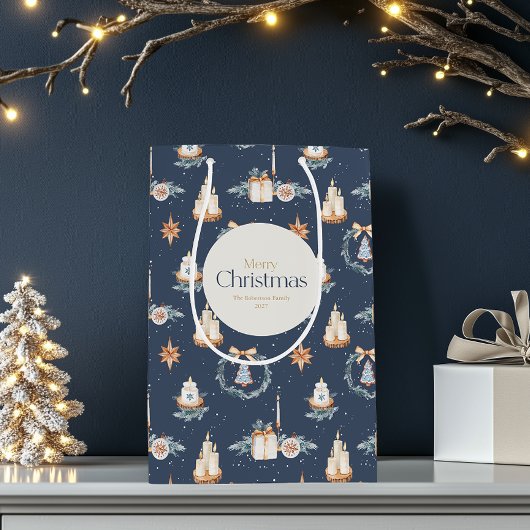 Gepersonaliseerde Merry Christmas Gift Bag Medium Cadeauzakje