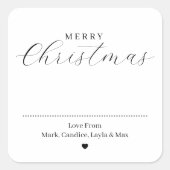 Gepersonaliseerde Merry Christmas Gift Label (Voorkant)