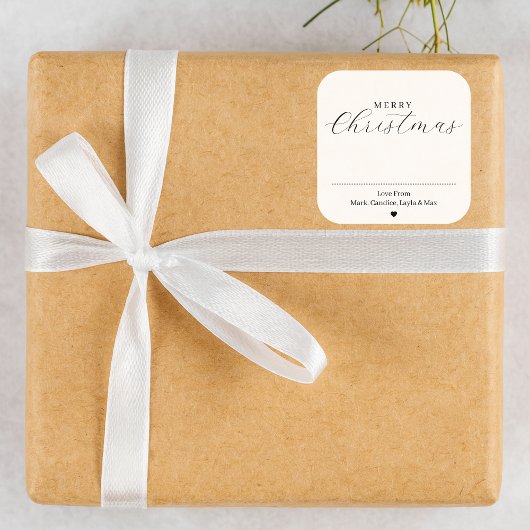 Gepersonaliseerde Merry Christmas Gift Label