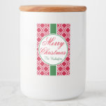 Gepersonaliseerde Merry Christmas Gift Label Food  Voedselcontainer Etiket<br><div class="desc">Het ontwerp komt uit de oorspronkelijke kunst.</div>