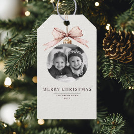 Gepersonaliseerde Merry Christmas Gift Label met F Cadeaulabel
