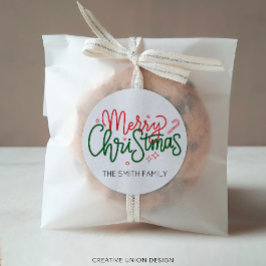Gepersonaliseerde Merry Christmas Gift Label Naam 
