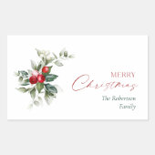 Gepersonaliseerde Merry Christmas Gift Stickers (Voorkant)