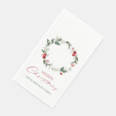 Gepersonaliseerde Merry Christmas Guest Handdoeken Servet (Hoek)