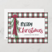 Gepersonaliseerde Merry Christmas Kaart (Voorkant / Achterkant)