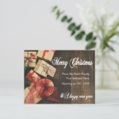 Gepersonaliseerde Merry Christmas Kaart Familie Vr (Staand voorkant)