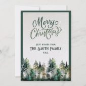 Gepersonaliseerde Merry Christmas Kaart met Foto + (Voorkant)